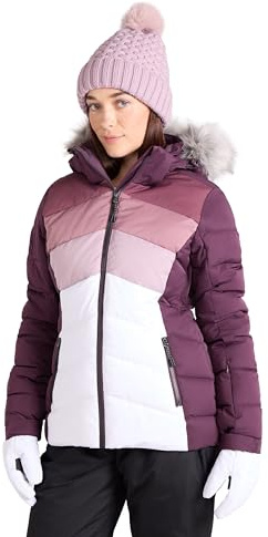 Mountain Warehouse Cascade Womens Padded Ski Jacket - Breathable & Water-resistant Coat with Hood, Comfortable -Winter Skiing, Sports & Outdoors Dusky Purple 12
