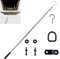 Haken Stange Dachboden,Teleskopstange Mit haken,Dachbodenleiter-Teile, geeignet für die Restaurierung alter Dachbodenleiter Attic Ladder Pull Cord