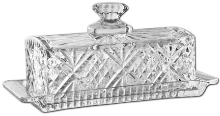 SDA287MZ Mantequillera Mantequera de Cristal Rectangular con Tapa for conservar la Mantequilla Mantequera