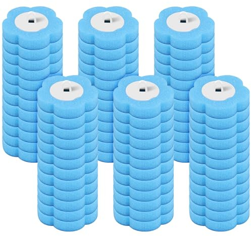 72Pcs Disposable Toilet Bowl Brush Refills Bathroom Scrubber Wand Replacement Heads Cleaner Pads Disposable Toilet Brush Heads for Sink Bathtub Wash Basin Mop Pool