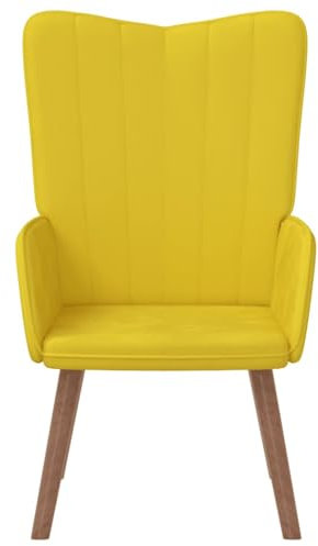 HEFZGDB Relaxsessel Senfgelb Samt Armlehnstuhl Lesesessel Bequem Schminkstuhl Seselstuhl Wohnzimmer für Sitzungszimmer Schlafzimmer Arbeitszimmer Wohnbereich