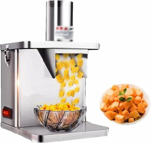 AFLEPCBRQ Macchina da Taglio della Frutta Vegetale Commerciale - Efficiente Tritato per Cipolle, Prosciutto Tagliato A Cubetti, Patate - 6 Lame