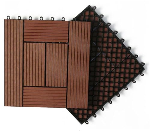 Caillebotis Exterieur, Dalles En Bois De D'Acacia 30x30cm Carrelage Exterieur Terrasse RevêTement De Sol Bois Pour Patio,Balcon, Jardin, Balcon F 22pcs