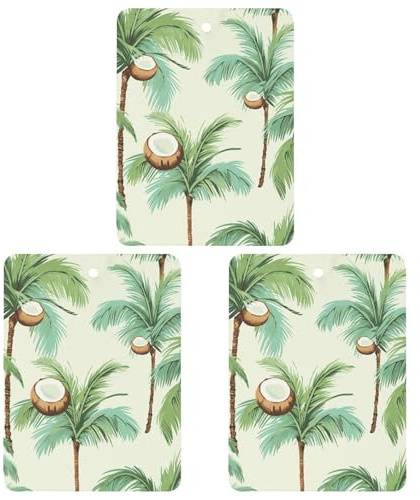 Deodorante per auto a forma di albero di cocco estivo da appendere carte profumate carine grigie deodoranti per auto a lunga durata profumi per auto nuove per donne uomini deodorante naturale con