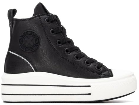 XTI - Zapatilla Niña Negro - Calzado Cómodo y Versátil - Moda Casual - Modelo 15129701 (Talla 36)