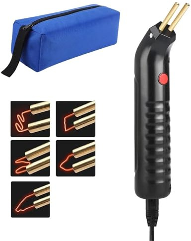 XFYESL Soldadores Kit de Herramientas para soldar plástico, Pistola de soldar plástico, reparación de Parachoques, Soldador de plástico portátil, Kit de Soldador(A)