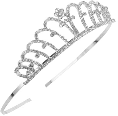 Hohopeti Strass krone Haarband für Mädchen Glitzerndes Leichtes Diadem Langlebiges Accessoire Bequeme Kopfbedeckung für Party und Fotoshootings