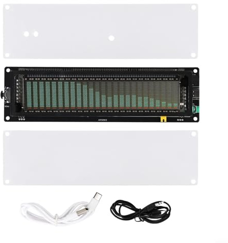 Glomc AK2515 Spettro Musicale - Indicatore di livello sonoro audio con supporto per varie divisioni di frequenza e modalità di amplificazione Display a LED