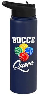 Bocce Player Boccie Fan Game Ball Sport Team Bocci Lover Stainless Steel Insulated Water Bottle