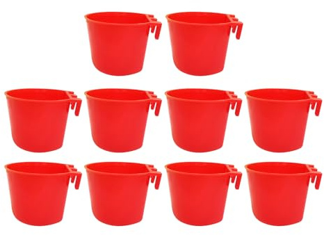 Vasos De Agua para Pollos - Juego De Colgante Tazones para Beber para Aves De Corral, Comederos De Agua para Gallinero, Kit De Suministro para Pájaros con Diseño De Ancha | Tazas Colgant