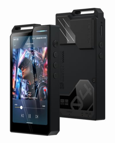 HiBy R4 Android MP3 MP4 Player with Spotify, 4 DAC & Class A Amp, MQA 16X HiFi Lossless Music Player with Bluetooth and WiFi, 3.5mm & 4.4mm Headphone Jack