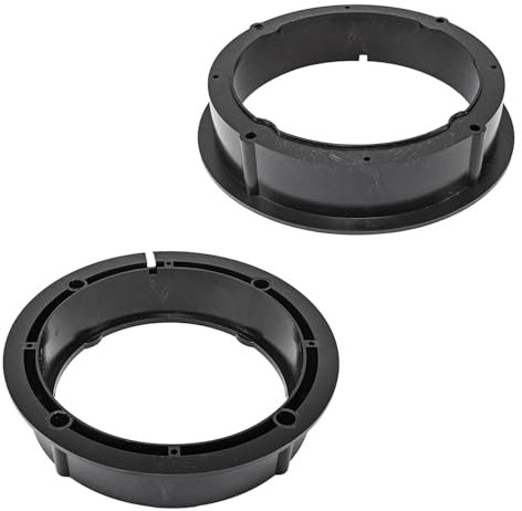 tomzz Audio 2857-001 Lautsprecherringe Adapter Halterungen kompatibel mit VW Golf 4 Passat 3B BG Polo 9N Audi A2 Seat Leon Toledo Skoda Fabia 165mm DIN Lautsprecher Paar