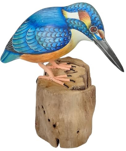 Purity Style Hand geschnitzt aus Holz Vogel, Holz, Eisvogel