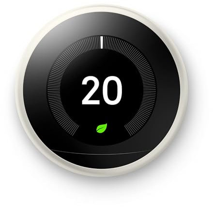 Nest Learning Thermostat, Easy Temperature Control for Every Room in Your House, White (Third Generation)
