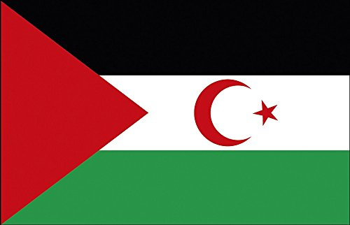 Bandera decorativa del sahara Occidental, tamaño aprox. 150 x 90 cm, 80186