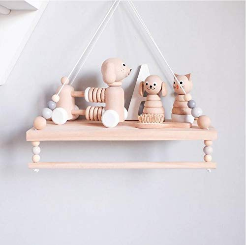 IVAILEX Wandregal Kinderzimmer, Hängeregal Kinderzimmer, Schweberegal Holz, Verwendet für Raumaufbewahrung, Schlafzimmer, Wohnzimmer, Kinderzimmerdekoration