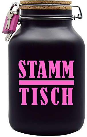 Spardose Stammtisch Pink Geld Geschenk Idee Schwarz XXL