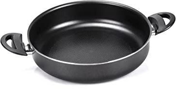 Moneta Gea Tegame a 2 Manici, 28 Cm, Alluminio 100% riciclato, per Ogni Piano Cottura Incluso l'Induzione. Made in Italy.