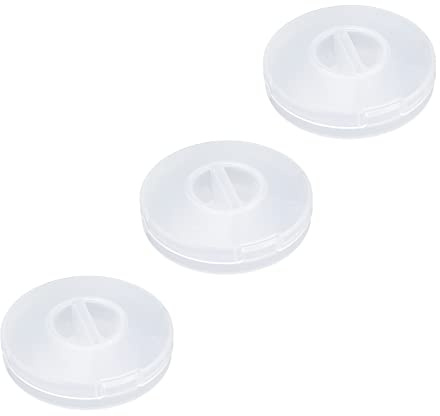 Bisbai Carretes de cable retráctiles, caja pequeña para bobinadora, 63 x 18 mm, color blanco, 3 unidades