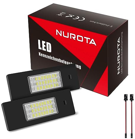 NUROTA Led Kennzeichenbeleuchtung für 1er E81 E87, 6er E63, Z4 E85 E86, MINI R55 R60 R61