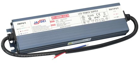 Jandei - Fuente de Alimentación Transformador 110/220V AC a 24V DC 100W 4,2A, Instalación en Interior/Exterior IP67 para Tira Led, Neón o Dispositivos de Bajo Voltaje