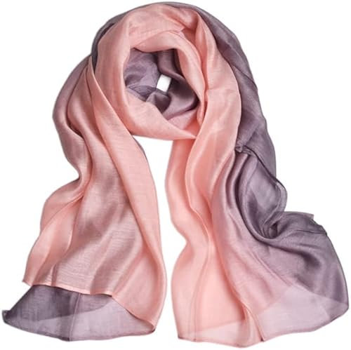 SNUG STAR Baumwolle Seidenschal Elegante Weiche Wraps Farbton Schals für Frauen (Verlauf - Pink)