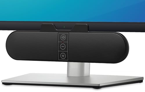 Altavoces de computadora para monitor de computadora de escritorio, altavoces USB para laptop, barra de sonido con cable con conmutación de canal adaptativo, sonido estéreo fuerte, graves profundos,