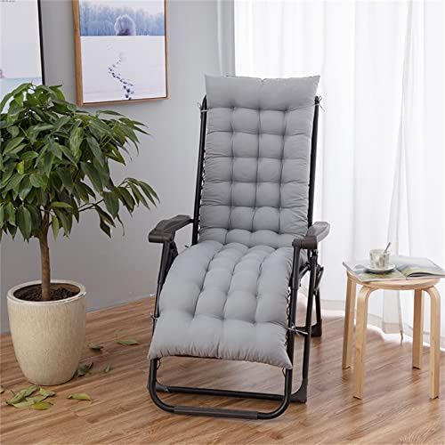 Hearda Liegenauflage 120x48, Auflage Gartenliege Bequeme Sonnenliege Auflage Klappbar Antirutsch Liegestuhl Polsterauflage Extra Dicke Sitzauflagen für Deckchair (Silbergrau,48 * 120cm)