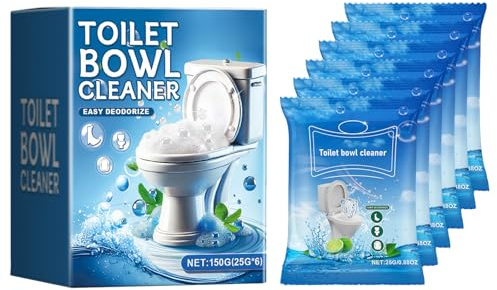 Nettoyage pour Toilettes,Produit WC,Boîte Comprimés de Nettoyage Toilettes Pastille Toilette,Détartrant WC Surpuissant,Nettoyant WC En Feuilles Magiques,150G,6PCS