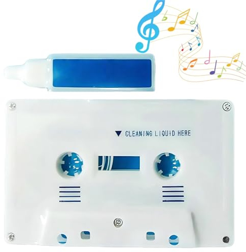 Cassette Head Cleaner&Demagnetizer,CD/DVD Lens Cleaner Disc for CD Player,All-in-One Audio Video Disc Cleaner and Scratch Remover,Record Needle Cleaner,Complete Care Maintenance Kit for Cassette Tapes