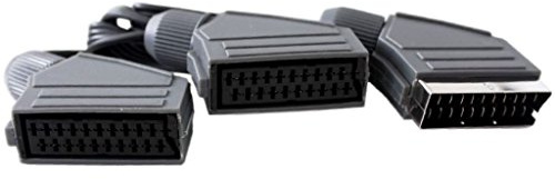 Teccus Audio-/Videoadapter, 2x Scartkupplung -> 1x Scartstecker, 0,2m