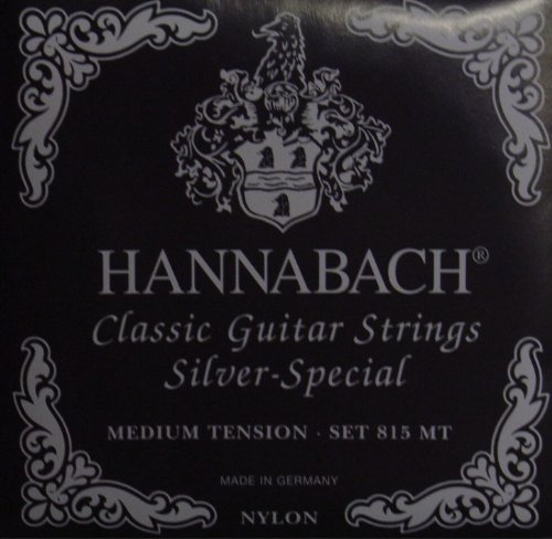 Hannabach 815 schwarz 'Silver Special' Konzertgitarre, medium Tension