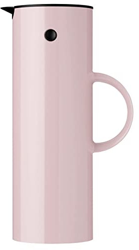 Stelton Isolierkanne EM77 - Doppelwandige Isolierkanne für heiße/kalte Getränke - Tee- & Kaffeekanne mit Glaseinsatz, Magnetverschluss, Schraubdeckel, Vintage-Design - 1 Liter, Lavendel