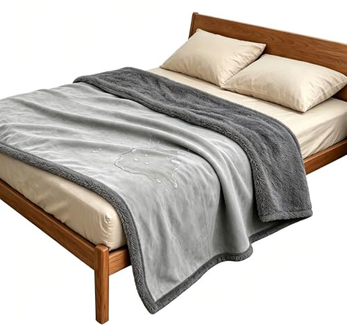Pawsee Wasserdicht Hundedecke Katzendecken Waschbar, wasserdichte Decke für Große Hunde Sofaschutz Couch Überwurf, Flauschig Wasserdicht Liebesdecke für Schutzdecke Tagesdecke, L 203 x 152cm