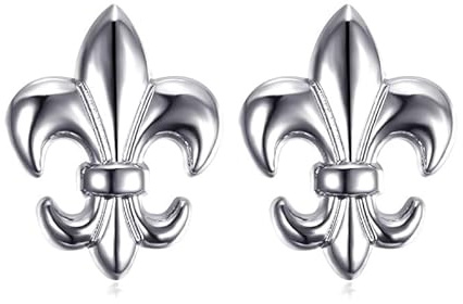 BOBIJOO Jewelry - Lot 2 anstecker Pin Pin Pins Fleur-de-Lys Patriot Messing Versilbert 22x16mm