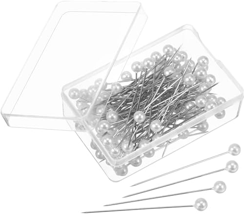 Supvox 100 StüCk Perlennadeln Mit Rundem Perlenkopf 1.42 Zoll LäNge FüR DIY NäHen Handwerk Schmuck Dekoration Weiß