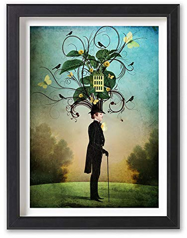 Cathrin Welz-Stein Hochwertiger Kunstdruck Poster Print – Treehouse - Künstlerin A4-210mm x 297mm Badezimmer Deko Bilder Wohnzimmer Poster & Kunstdrucke | Lieferung ohne Rahmen