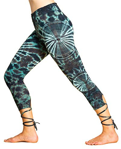 PANASIAM lace-up legging 3/4 Batik CS05 BlackBrown, M
