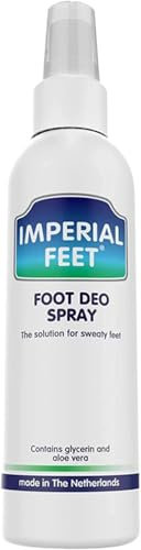 Imperial Feet Fußdeo - Starkes Fuß- und Schuhdeo-Spray, beseitigt schlechte Geruch & kontrolliert Schweiß - Antitranspirant, Deodorant, Fußspray mit Minzduft - 24-stündiger Schutz - 150 ml