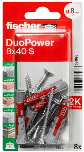 Fischer 534998 Duopower Blister 8 x 40 S K