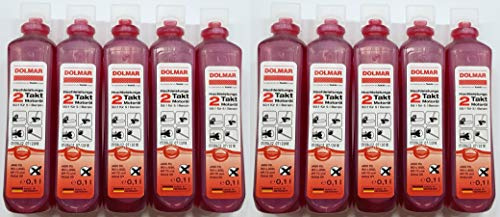 10 x 100 ml Motoröl für 2-Takt-Motoren 50:1 = 100ml für 5 Liter Benzin