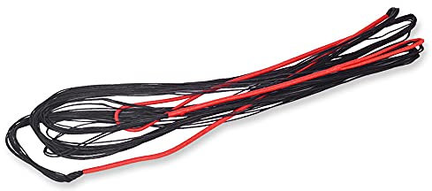 Handgefertigt Bogenschießen Bogenschnüre 58-70 Zoll Bogensehne Für Recurvebogen und Langbogen 12 Stränge Bogenschießen Ersatz Schwarzer Bogen String (Schwarz + Rot, 157cm)