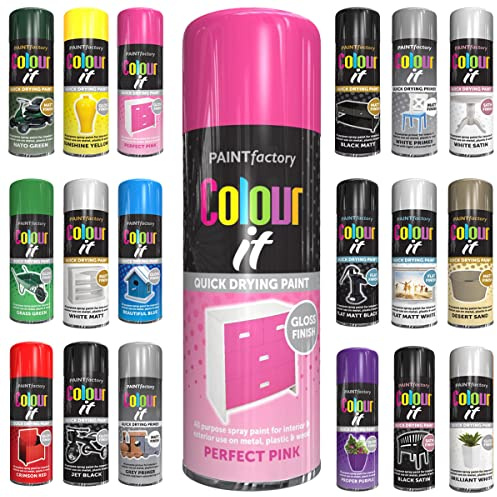 Classic Signature -1 x All Purpose Perfect Pink Aerosol Spray Paint 250ml Quick Drying Spray, Fast Dry and Excellent Coverage for Wood, Metal, Plastic and more