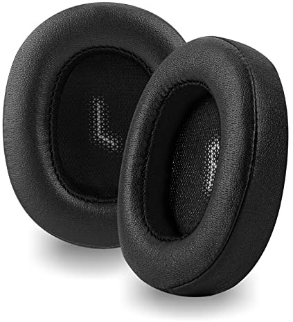 Linkidea Replacement Ear Pads for JBL E55BT Headphones Ear Cushions (Protein Leather/Black)