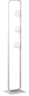 meineWunschleuchte Elegante Stehleuchte 3 flammig, Metall Weiß & Opalglas Kugeln, 140cm hoch