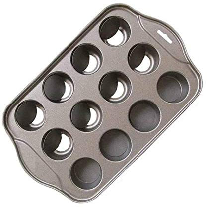 VIXPET 12 mini stampini per muffin e cupcake, vassoio per torte con fondo staccabile, tazza per cheesecake, teglia per muffin antiaderente, per torte e muffin perfetti