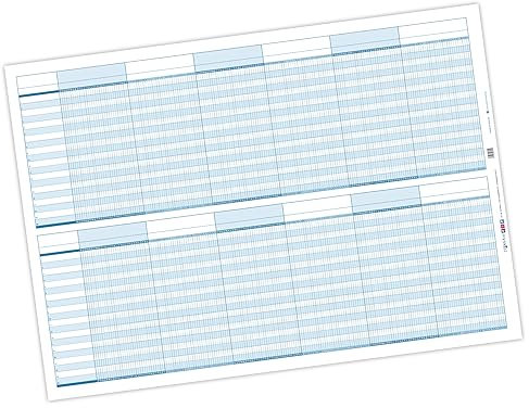 itenga Urlaubsplaner universal immerwährend Wandkalender abwischbar DIN A1 (84,1 x59,4 cm) 250g/m² Personalplaner Mitarbeiter (2024)