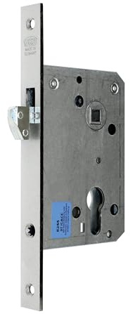 BKS Schiebetürschloss mit hebender Hakenfalle Dornmaß: 55mm, Stulp: 20 x 205mm Eckig incl. SN-TEC Montageset