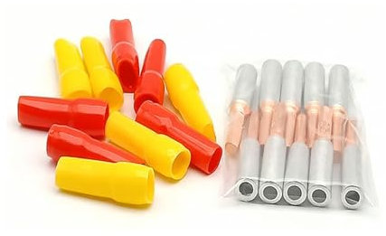 Electric Meter Box Pin Terminal Copper-Aluminum Wire Cable Lugs Bare Connector GTLA-10/16/25/35/50mm2 With Insulation Sheath (Color : GTLA-35mm2, Size : 30Pcs)