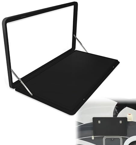 TRUNXUCL Wandklapptisch für Kleine Räume, Externer Klapptisch Wandmontage für Wohnmobile, Externer Hängender Esstisch für Wohnmobile im Freien, Picknicktisch, Computerarbeitsplatz (Color : Negro, SI